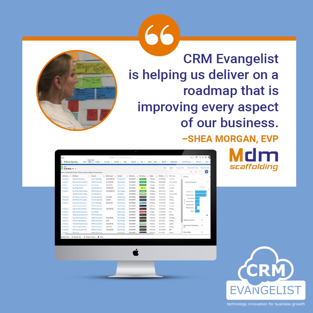 A picture of crm evangelist with an image of the quote.