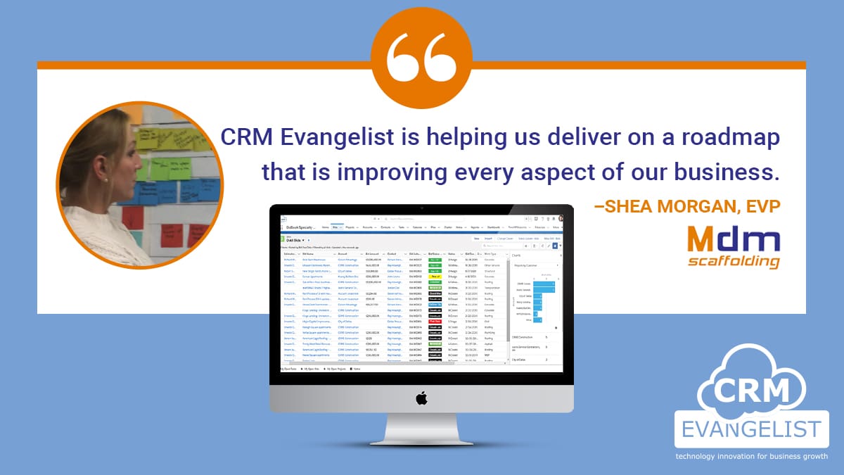 A crm evangelist is helping us deliver on the customer.