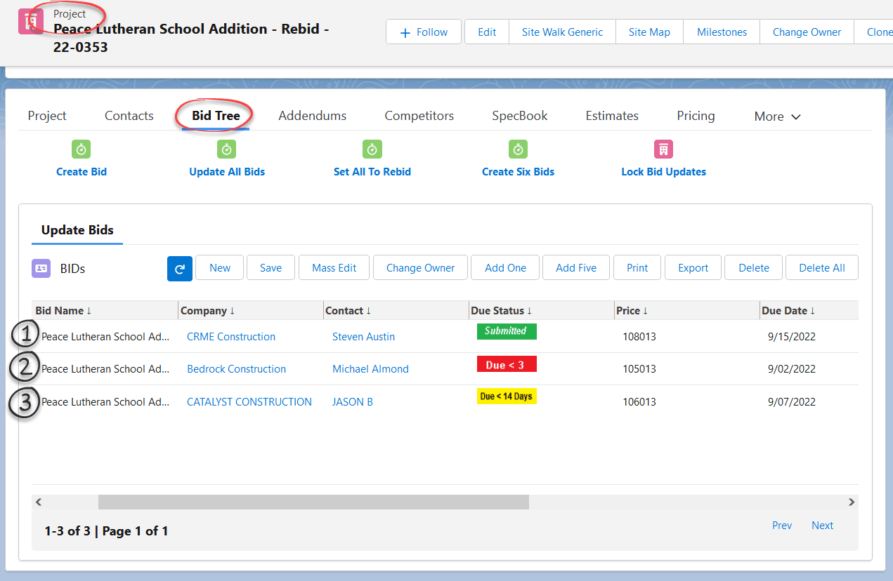 A screenshot of the school admissions dashboard.